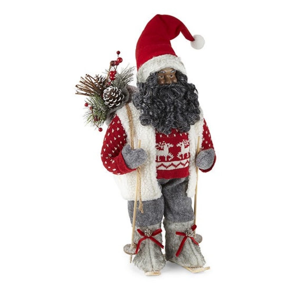 Santa on the Slopes - African American Skiing Santa Clause